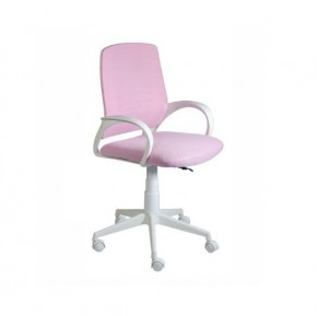Кресло Ирис White сетка/ткань розовая в Качканаре - kachkanar.ok-mebel.com | фото 1