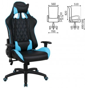 Кресло компьютерное BRABIX "GT Master GM-110" (черное/голубое) 531928 в Качканаре - kachkanar.ok-mebel.com | фото 2