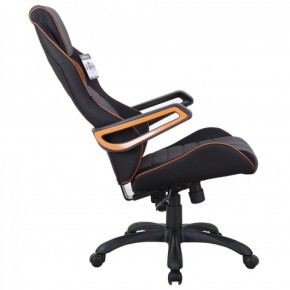 Кресло компьютерное BRABIX Techno Pro GM-003 (ткань черное/серое, вставки оранжевые) 531813 в Качканаре - kachkanar.ok-mebel.com | фото 4