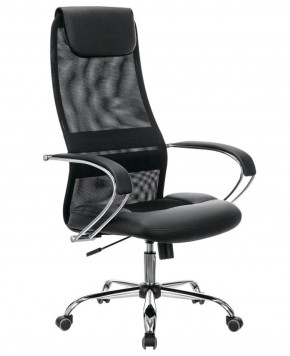 Кресло офисное BRABIX PREMIUM "Stalker EX-608 CH" (хром, ткань-сетка/кожзам, черное) 532091 в Качканаре - kachkanar.ok-mebel.com | фото