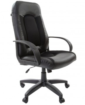 Кресло офисное BRABIX "Strike EX-525" (экокожа черная, ткань черная) 531381 в Качканаре - kachkanar.ok-mebel.com | фото