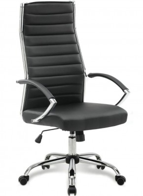 Кресло офисное BRABIX "Style EX-528", экокожа, хром, черное, 531947 в Качканаре - kachkanar.ok-mebel.com | фото