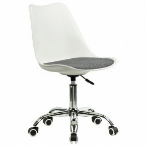 Кресло стул BRABIX "Eames MG-310 CH", хром, пластик белый, ткань серая, 532924 в Качканаре - kachkanar.ok-mebel.com | фото 2