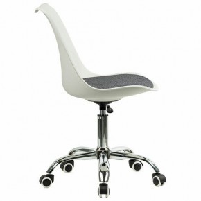 Кресло стул BRABIX "Eames MG-310 CH", хром, пластик белый, ткань серая, 532924 в Качканаре - kachkanar.ok-mebel.com | фото 3