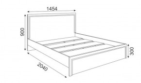 Кровать 1.4 М16 Стандарт с настилом Беатрис (Орех гепланкт) в Качканаре - kachkanar.ok-mebel.com | фото