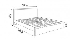 Кровать 1.6 М07 Стандарт с основанием Беатрис (Орех гепланкт) в Качканаре - kachkanar.ok-mebel.com | фото