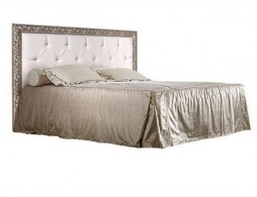 Кровать 2-х спальная (1,4 м) Тиффани штрих-лак/серебро с мягким изголовьем (ТФКР140-2) в Качканаре - kachkanar.ok-mebel.com | фото