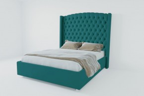 Кровать Берлин ЛЮКС с ПМ 800 (велюр бирюзовый) в Качканаре - kachkanar.ok-mebel.com | фото 3