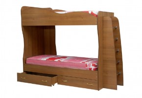 Кровать детская 2-х ярусная Юниор-1 (800*2000) ЛДСП в Качканаре - kachkanar.ok-mebel.com | фото 1
