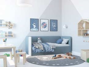 Кровать-диван Leonardo 160*70 (Голубой) + боковина в Качканаре - kachkanar.ok-mebel.com | фото 5