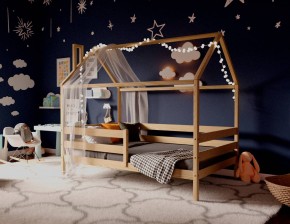 Кровать-домик 80*190 без покраски (без ящиков) в Качканаре - kachkanar.ok-mebel.com | фото