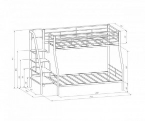 Кровать двухъярусная "Толедо-1" Черный/Венге в Качканаре - kachkanar.ok-mebel.com | фото 2