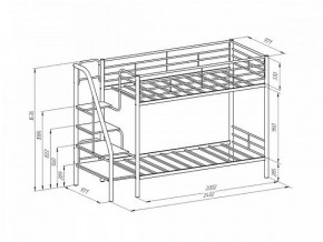 Кровать двухъярусная "Толедо" Черный/Венге в Качканаре - kachkanar.ok-mebel.com | фото 2