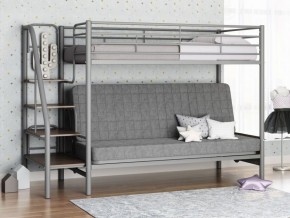 Кровать двухъярусная с диваном "Мадлен-3" (Серый/Серый) в Качканаре - kachkanar.ok-mebel.com | фото