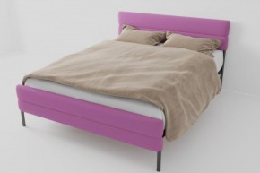 Кровать Горизонт Мини с ортопедическим основанием 800 (велюр розовый) в Качканаре - kachkanar.ok-mebel.com | фото