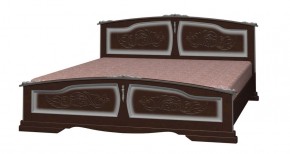 ЕЛЕНА Кровать из массива 1400 (Орех темный) в Качканаре - kachkanar.ok-mebel.com | фото