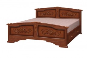 ЕЛЕНА Кровать из массива 1800 (Орех) с 2-мя ящиками в Качканаре - kachkanar.ok-mebel.com | фото 2