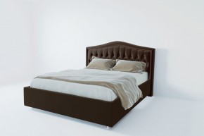 Кровать Калининград с ПМ 1200 (экокожа коричневая) в Качканаре - kachkanar.ok-mebel.com | фото 2