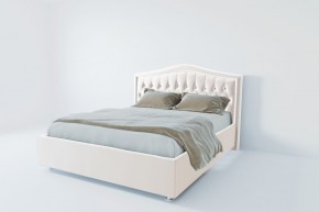 Кровать Калининград с ПМ 1400 (экокожа белая) в Качканаре - kachkanar.ok-mebel.com | фото 2