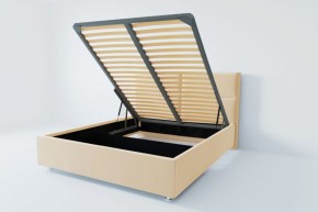 Кровать Корсика с ПМ 1200 (экокожа бежевая) в Качканаре - kachkanar.ok-mebel.com | фото