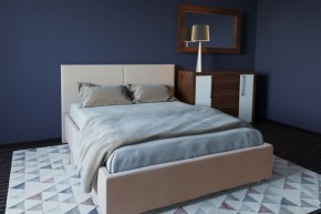 Кровать Корсика с ПМ 1600 (экокожа бежевая) в Качканаре - kachkanar.ok-mebel.com | фото 2