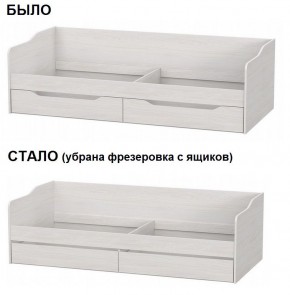 Кровать КР 1 Серия 2 + основание ДСП Лайт 0.9х2.0 (Ясень Анкор светлый) в Качканаре - kachkanar.ok-mebel.com | фото 2