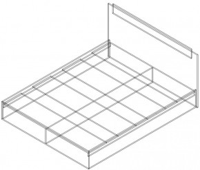 СОФИЯ Кровать КР1600 (венге/дуб белфорт) щиты в Качканаре - kachkanar.ok-mebel.com | фото 2