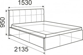 Кровать Изабелла с латами Newtone light beige 1400x2000 в Качканаре - kachkanar.ok-mebel.com | фото 1