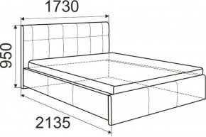 Кровать Изабелла с латами Newtone light beige 1400x2000 в Качканаре - kachkanar.ok-mebel.com | фото 2