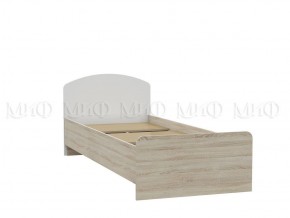 МАРТИНА Кровать 800 с настилом ЛДСП (Белый глянец/дуб сонома) в Качканаре - kachkanar.ok-mebel.com | фото