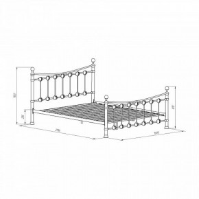 Кровать металлическая "Эльда" Белый в Качканаре - kachkanar.ok-mebel.com | фото 2