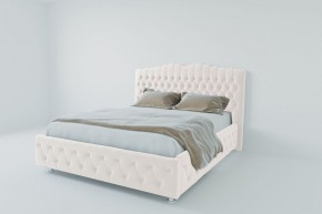 Кровать Нягань с ПМ 1200 (экокожа белая) в Качканаре - kachkanar.ok-mebel.com | фото 2