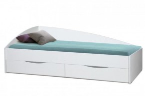 Кровать одинарная "Фея - 3" асимметричная 1900х800 (белая) в Качканаре - kachkanar.ok-mebel.com | фото 1