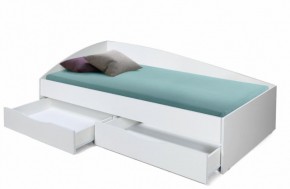 Кровать одинарная "Фея - 3" асимметричная 2000х900 (белая) в Качканаре - kachkanar.ok-mebel.com | фото 2