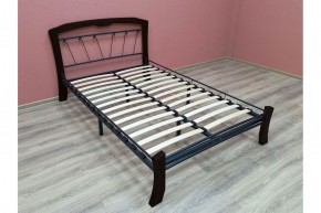 Кровать "Муза 4 Лайт" КМД9 Черная (1400*2000) (ножки-шоколад) с коваными изделиями в Качканаре - kachkanar.ok-mebel.com | фото 3