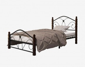 Кровать "Селена 1" Черная (900*2000) (ножки-шоколад) с коваными элементами в Качканаре - kachkanar.ok-mebel.com | фото 2