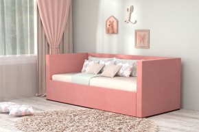 Кровать с ПМ (арт.030) (с/м 900*2000мм) (б/матр), ткань розовая в Качканаре - kachkanar.ok-mebel.com | фото