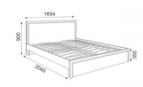 Кровать 1.6 Беатрис М07 Стандарт с ортопедическим основанием (дуб млечный) в Качканаре - kachkanar.ok-mebel.com | фото 2