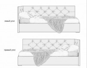 Кровать угловая Лилу интерьерная +основание (90х200) в Качканаре - kachkanar.ok-mebel.com | фото 2