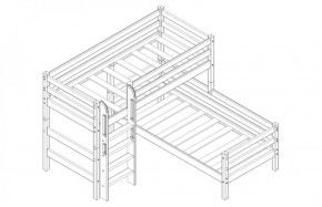 Кровать угловая с прямой лестницей Соня (Вариант 7) в Качканаре - kachkanar.ok-mebel.com | фото 3