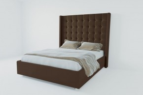 Кровать Венеция ЛЮКС с ПМ 1200 (экокожа коричневая) в Качканаре - kachkanar.ok-mebel.com | фото 2