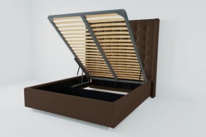 Кровать Венеция ЛЮКС с ПМ 800 (экокожа коричневая) в Качканаре - kachkanar.ok-mebel.com | фото 2