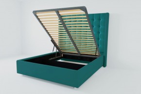 Кровать Венеция ЛЮКС с ПМ 900 (велюр бирюзовый) в Качканаре - kachkanar.ok-mebel.com | фото