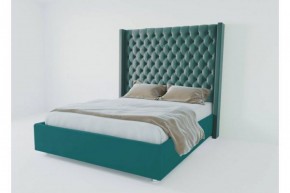 Кровать Версаль ЛЮКС с ПМ 1200 (велюр бирюзовый) в Качканаре - kachkanar.ok-mebel.com | фото