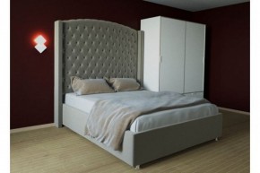 Кровать Версаль ЛЮКС с ПМ 1200 (велюр серый) в Качканаре - kachkanar.ok-mebel.com | фото