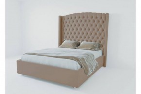 Кровать Версаль ЛЮКС с ПМ 1400 (велюр темно-серый) в Качканаре - kachkanar.ok-mebel.com | фото