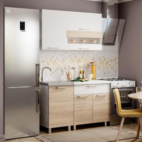 Кухня Айсбери 1.2 м (Белый/Дуб Сонома) в Качканаре - kachkanar.ok-mebel.com | фото