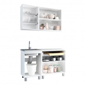 Кухня Айсбери 1.2 м (Белый/Дуб Сонома) в Качканаре - kachkanar.ok-mebel.com | фото 2