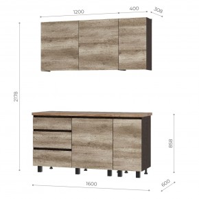 Кухня Энигма 1.6 м (венге/дуб каньон) в Качканаре - kachkanar.ok-mebel.com | фото 5