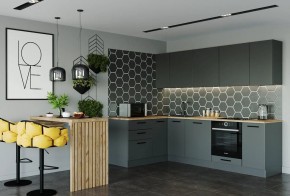 Кухня угловая Антрацит 2600х1600 (Стол. 38мм) в Качканаре - kachkanar.ok-mebel.com | фото